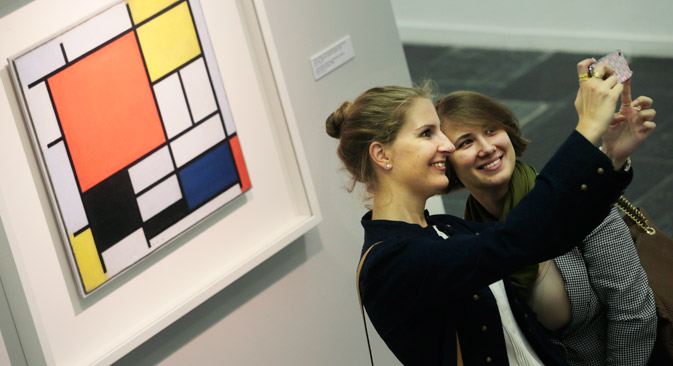 Die Ausstellung „Piet Mondrian – Weg zur Abstraktion" in der Tretjakow-Galerie ist noch bis Ende November zu sehen. Foto: ITAR-TASS