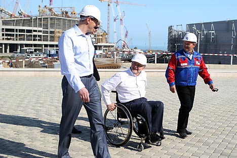 Philip Craven, Präsident des Internationalen Paralympischen Komitees während des Sotschi-Besuches Foto: Michail Mokruschin/RIA Novosti