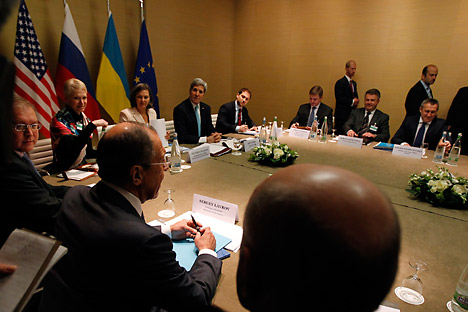 Acordo assinado em Genebra garante perspectiva de Ucrânia unificada Foto: Reuters
