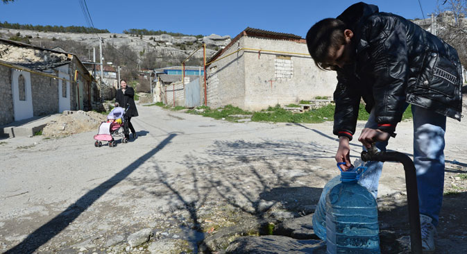 Die Ukraine hat die Wasserzufuhr für die Krim reduziert. Foto: Michail Woskresenskij/RIA Novosti