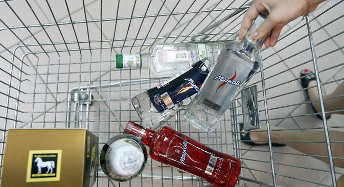 D’après Rosstat, la consommation de vodka recule en Russie. Crédit : Itar-Tass