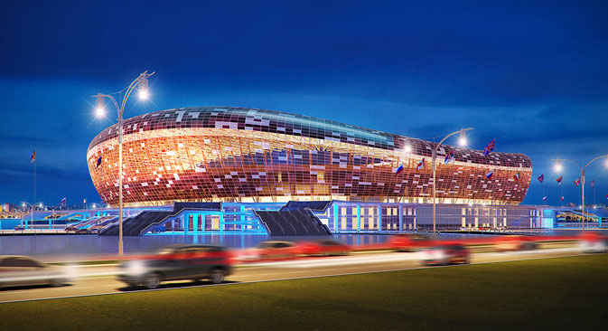 Le projet du future du stade à Saransk. Crédit : service de presse