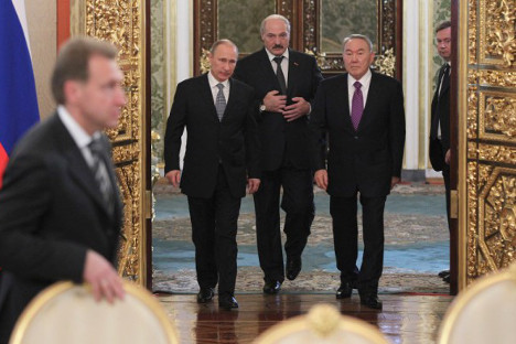 Predsjednici ekonomski najuspješnijih članica bivšeg SSSR-a, Rusije, Bjelorusije i Kazahstana, donijeli su 2007. odluku o formiranju Carinske unije. Izvor: Rossijskaja gazeta