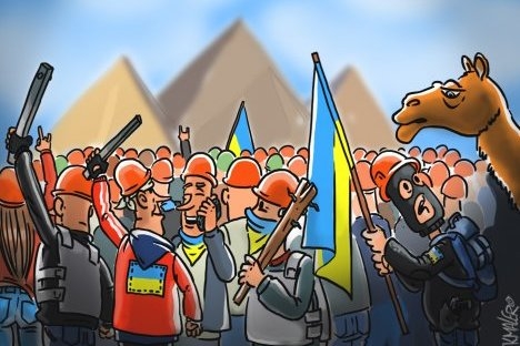 Iskustvo revolucije u Tunisu i Egiptu prisilit će Rusiju da se brine o daljnjoj sudbini Ukrajine. Izvor: Konstantin Maler