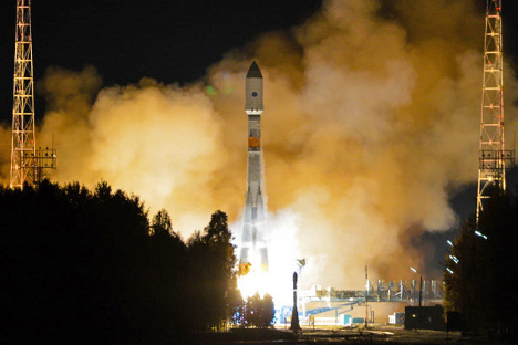Lansiranje satelita u orbitu s kozmodroma „Pleseck“ (sjever europskog dijela Rusije) u visoku eliptičnu orbitu pomoću rakete nosača „Sojuz-2.1b“ planiran je za ljeto 2015. Fotografija: Andrej Morgunov.