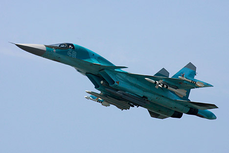 Sukhoi Su-34 merupakan salah satu kemajuan yang dicapai oleh angkatan udara Rusia. Kredit: Reuters