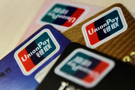 Sistem dari Cina, UnionPay, dapat menjadi alternatif untuk menggantikan Visa dan MasterCard. Kredit: Reuters