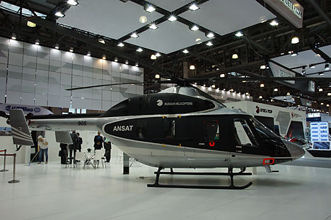 Ansat dapat menjadi helikopter penumpang, pengangkut, ambulans, atau penyelamat, tergantung pengaturannya. Foto: Ruslan Sukhushin