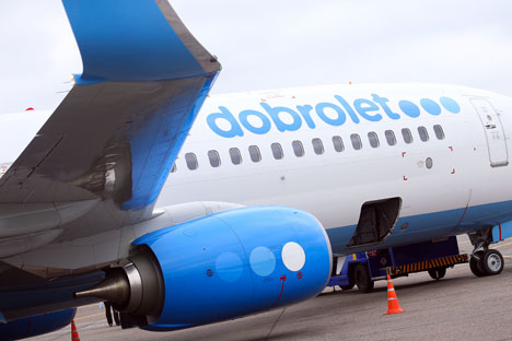 Dobrolet, satu-satunya maskapai murah Rusia yang diciptakan oleh maskapai nasional Aeroflot, berhenti beroperasi karena kontrak sewanya ditangguhkan. Foto: ITAR-TASS