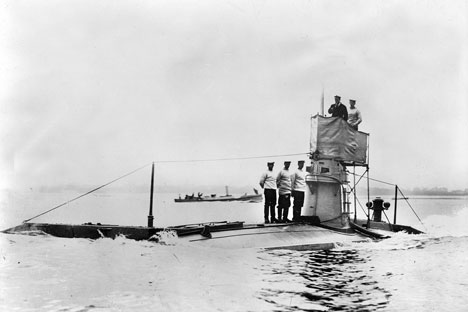 Kapal selam Inggris pada masa Perang Dunia I. Foto: Getty Images/Fotobank