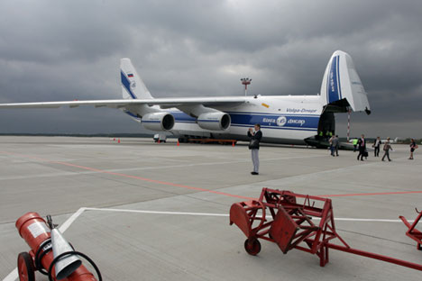 Salah satu dampak berakhirnya hubungan ekonomi Rusia dan Ukraina adalah kedua negara tersebut kehilangan pesawat kargo terbesar di dunia An-124 Ruslan. Foto: Listseva Marina/TASS