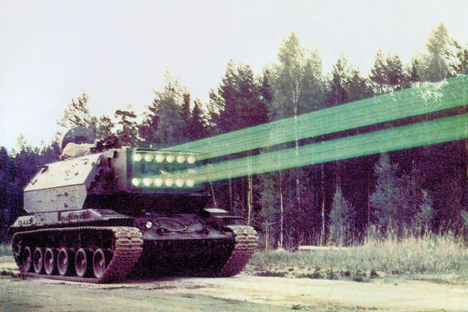 Senjata laser mahakarya ilmuwan Soviet ialah Kompresi dari proyek 1K17. Senjata ini mulai gunakan pada 1992. Foto: Asosiasi Ilmiah Astrophysics