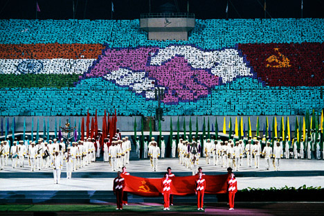 Grand opening of the USSR festival in New Delhi, 1987. Source: Vitaly Arutyunov/RIA Novosti