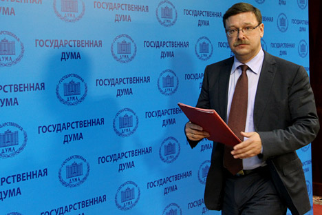 Konstantin Kosachev: "Russia is relatively on a par with its major geopolitical rivals, as far as "hard power" is concerned. As for "soft power", unfortunately, I believe this parity has been significantly impaired." Source: RIA Novosti / Vladimir Fe
