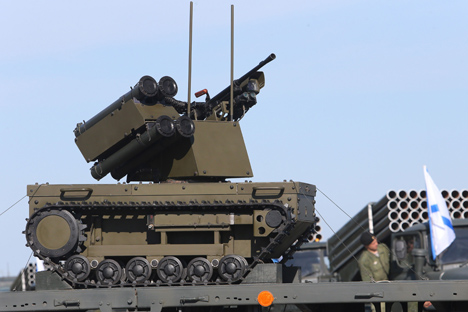 Exercises near Kaliningrad see the Platform-M combat robot make its debut. Source: RIA Novosti