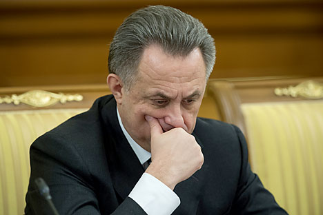 Vitaly Mutko did not shy away from condemning Russian athletes found doping. Source: Sergey Guneev / RIA Novosti