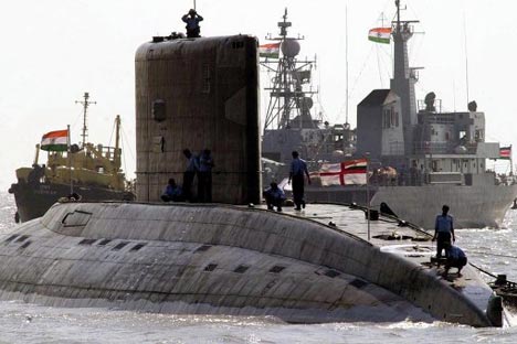 Since 1997, Zvezdochka has modernised five Indian diesel-electric submarines - Sinduvir, Sinduratna, Sindugosh, Sinduvijay and Sindurakshak. Source: AFP/ Sebastian D'Souza
