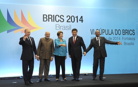 Os dirigentes dos Brics na cúpula do grupo no Brasil Foto: TASS
