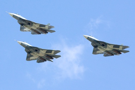 The State Armament Program until 2020 sought the purchase of 52 T-50 fighter jets. Source: Sukhoi