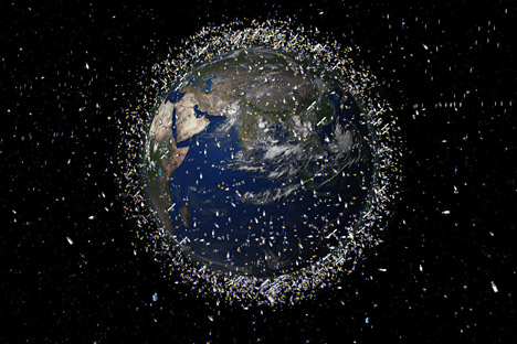 70% of all catalogued objects are in low-Earth orbit (LEO), which extends to 2000 km above the Earth's surface. Source: ESA