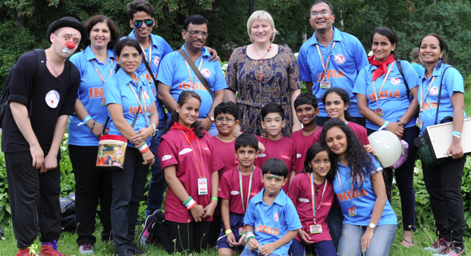 The Indian children participated in running, swimming, football competitions, table tennis, chess and other competitions. Source: Alexandra Katz