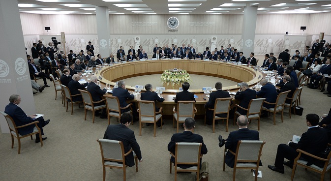 Expanded meeting of the SCO Heads of State Council. Source: SCO2015.ru