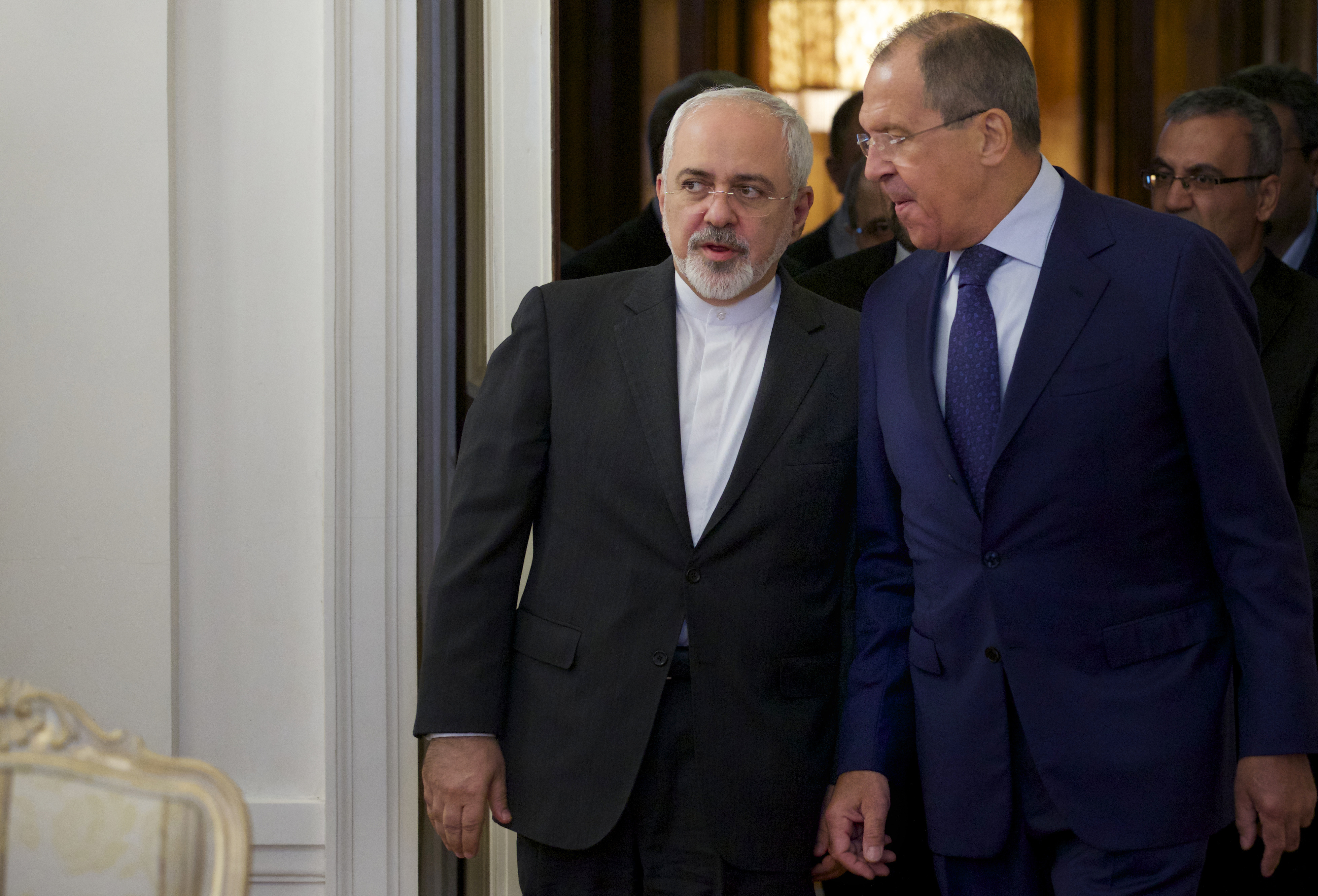 Iranian Foreign Minister Mohammad Javad Zarif and his Russian counterpart Sergei Lavrov