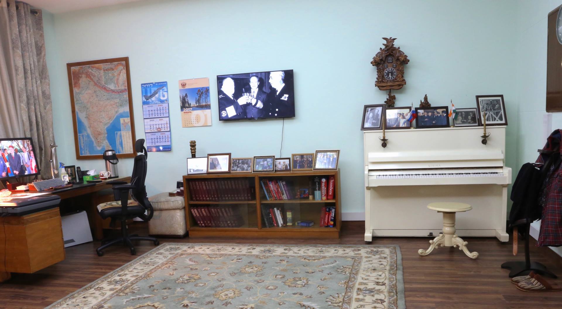 The museum recreates Alexander Kadakin’s office and living room.