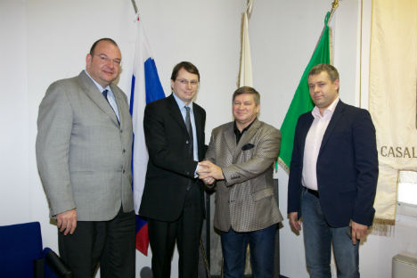 Un momento dell'incontro con la delegazione russa proveniente da Ekaterinburg (Foto: Ufficio Stampa)