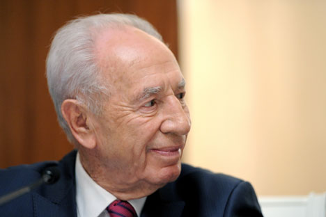 Il presidente israeliano Shimon Peres, in visita a Mosca per un colloquio con il Presidente russo Vladimir Putin (Foto: Itar Tass)