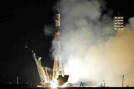 Un lancio effettuato dalla base di Bajkonur (Foto: Reuters)