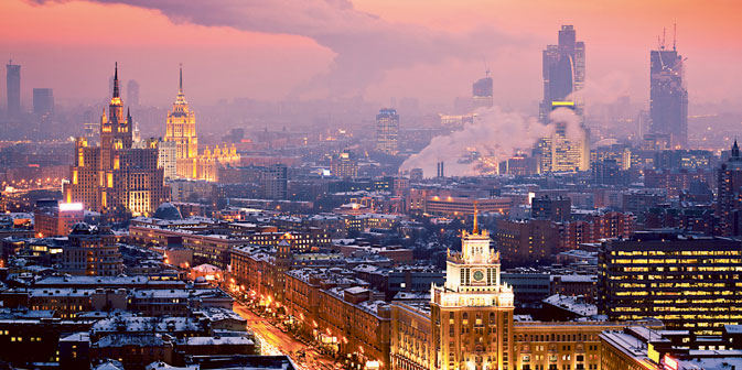 Una suggestiva immagine di Mosca dall'alto (Foto: Gettyimages/Fotobank)