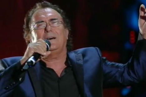 Un momento dell'esibizione di Al Bano sul palco del Teatro Ariston, nella terza serata del Festival di Sanremo (Fonte: www.sanremo.rai.it)
