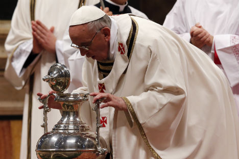 Papa Francesco durante una celebrazione liturgica (Foto: Reuters/Vostock Photo)