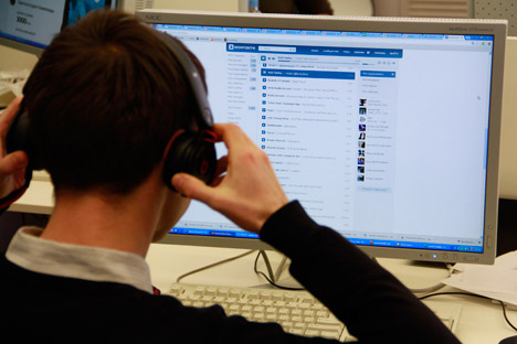 La musica gratuita è una delle caratteristiche principali del social network russo Vkontakte (Foto: Russia Oggi)
