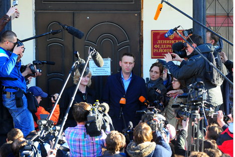 Il blogger Alexei Navalny, leader dell'opposizione, è sotto accusa (Foto: Itar-Tass)