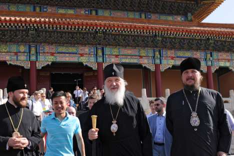 Il Patriarca Kirill durante la sua prima visita in Cina (Foto: Ria Novosti)
