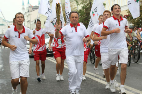 Al centro, il ministro dello Sport della Federazione Russa Vitaly Mutko (Foto: Itar-Tass)