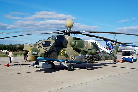 Grandi occasioni locali e internazionali al Maks 2013 per il gruppo statale Rostech. Nella foto il Mi-28N (Credit: Boris Egorov)