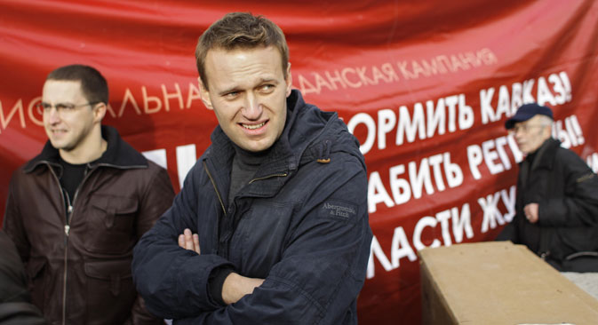 Fin dall'inizio, il blogger dell'opposizione Alexei Navalny si è posto come candidato del popolo e questa posizione ha influenzato tutta la sua  campagna elettorale per le amministrative di Mosca (Foto: AP)