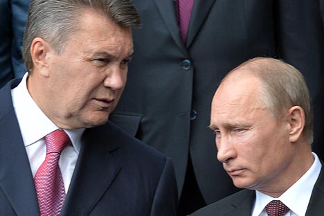Viktor Yanukovich e Vladimir Putin durante un incontro bilaterale (Fonte: Afp\East News) 