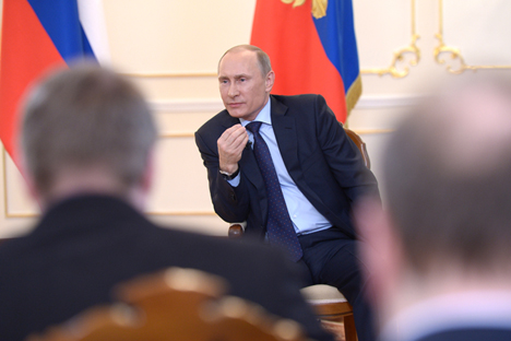 Il Presidente russo incontra la stampa (Foto: Alexei Nikolski / Ria Novosti)