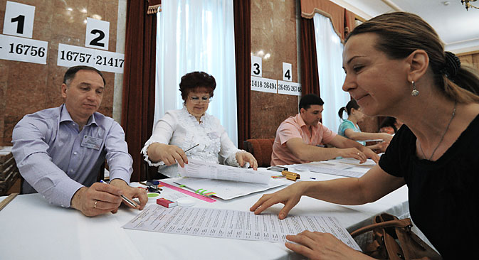 Secondo Interfax, sono stati oltre 700 gli ucraini hanno votato nei seggi allestiti a Mosca (Foto: Sergei Kuznetsov / RIA Novosti)