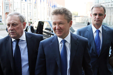 Al centro: Alexei Miller, Ceo di Gazprom (Foto: Reuters)