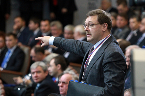 L’ex direttore di Rossotrudnichestvo, Konstantin Kosachev (Foto: Oleg Prasolov / RG)