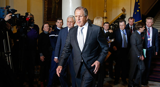 Il ministro russo degli Esteri Sergei Lavrov è volato a Parigi per partecipare all’incontro tra i ministri degli Esteri del “Quartetto di Normandia” (Foto: Reuters)