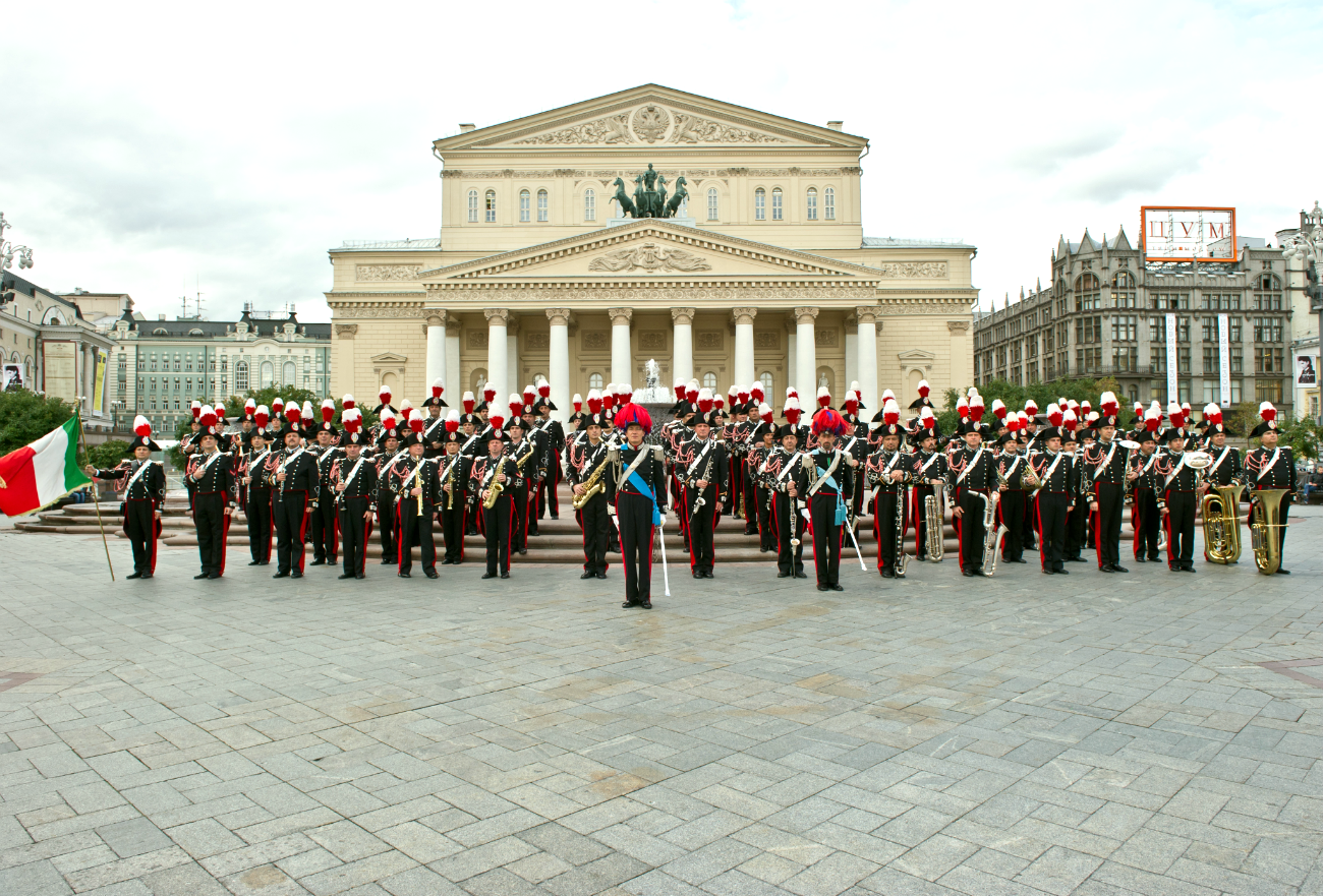 La Banda musicale dell'Arma dei Carabinieri a Mosca. 