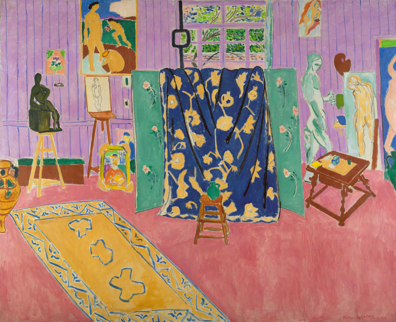 Анри Матисс  «Мастерская художника (Розовая мастерская)». Холст, масло, 1911