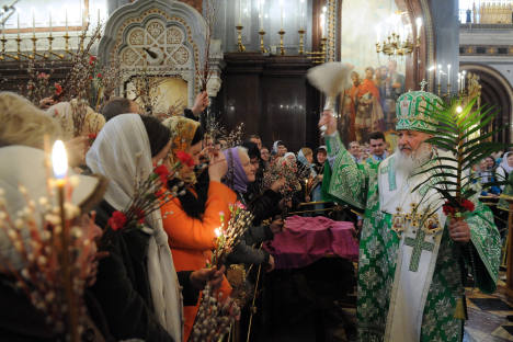 西方教会ではクリスマスが最大の祭日であるのに対し、ロシア正教は復活大祭を最も重要な宗教的祭日とみなしている。=ロシア通信撮影