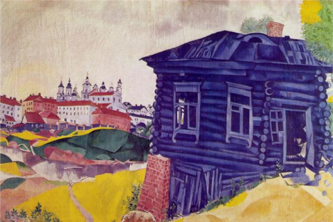 「青い家」、1917年　画像提供：wikipaintings.org